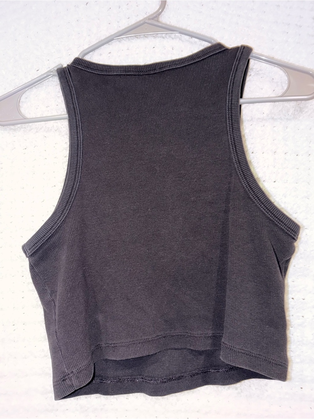 H&M Black Ribbed Crop Tank Top - Picture 3 of 3